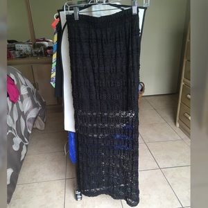 Black lace skirt